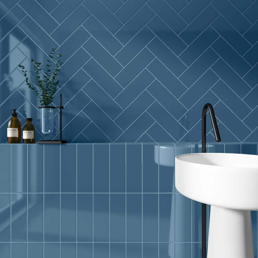 Remington 3.93 in. x 11.81 in. Polished Porcelain Subway Wall Tile (13.55 Sq. Ft. / Case)
