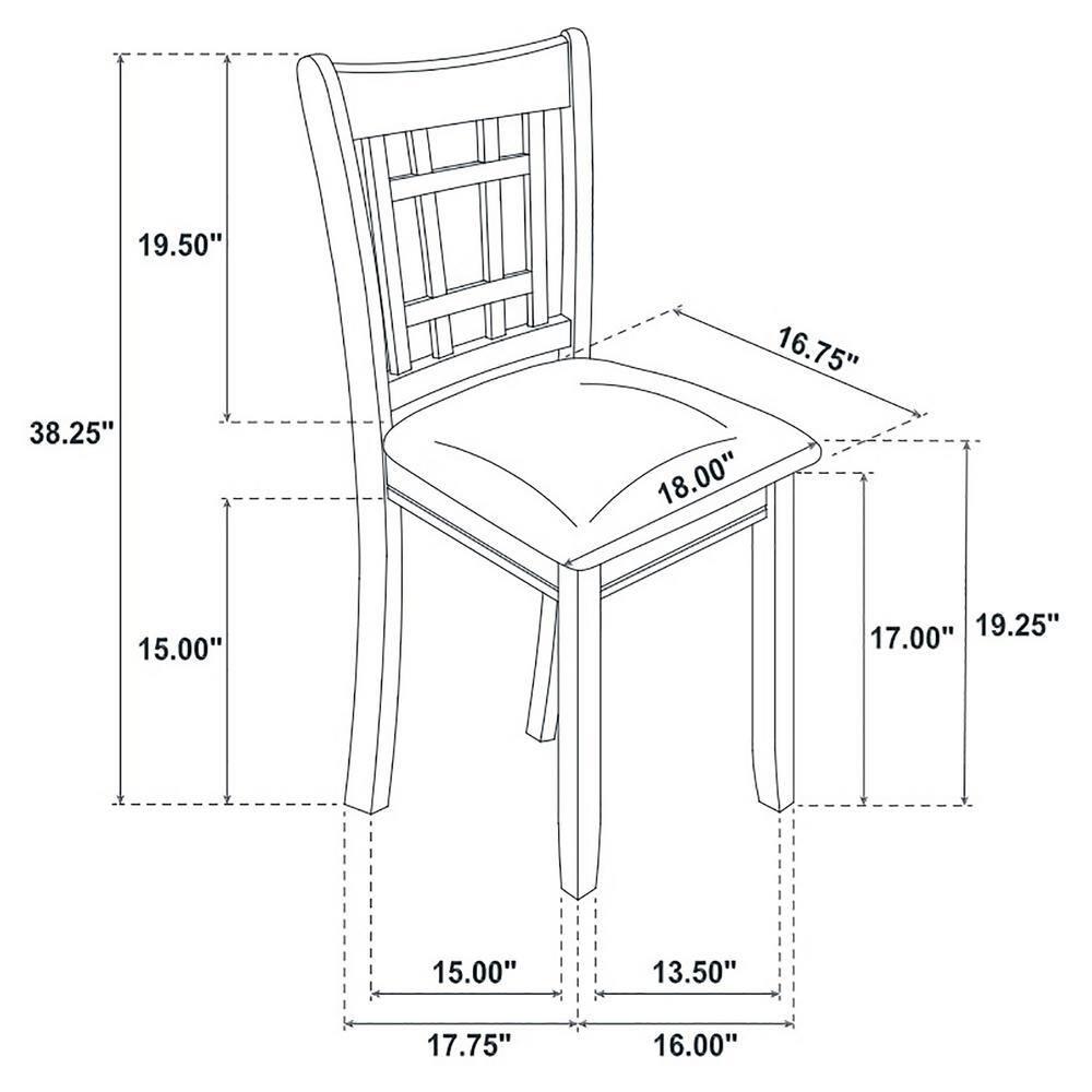 Damian 5-Piece Dining Set Medium Grey