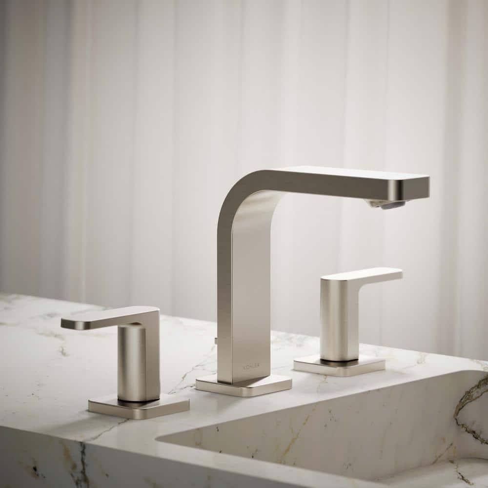 Kohler ® Parallel ® Widespread Nickel Bathroom Sink Faucet and Handles