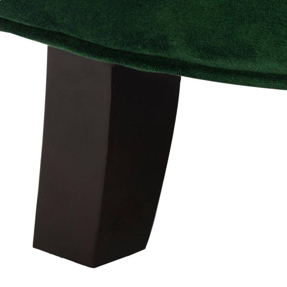 SAFAVIEH Amelia Tufted Storage Ottoman Emerald