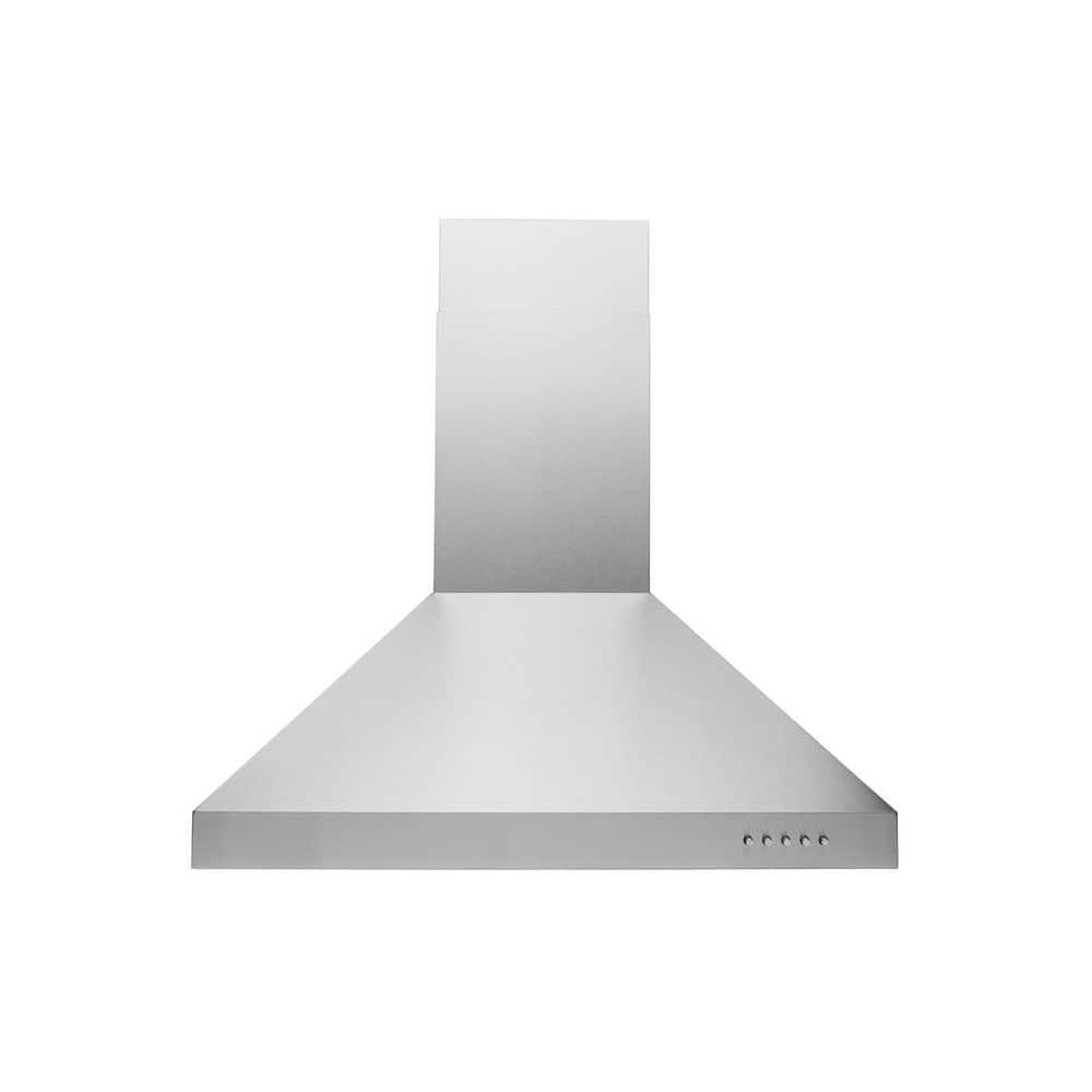 Hauslane Hauslane Wall Mount Range Hood 30 Inch | Wall Chimney | 6” Duct/Ductless Convertible, Strong Suction, Six-layer Aluminum Filters, Changeable LED Lamps, Stove Kitchen Vent Hood WM-530SS-30B