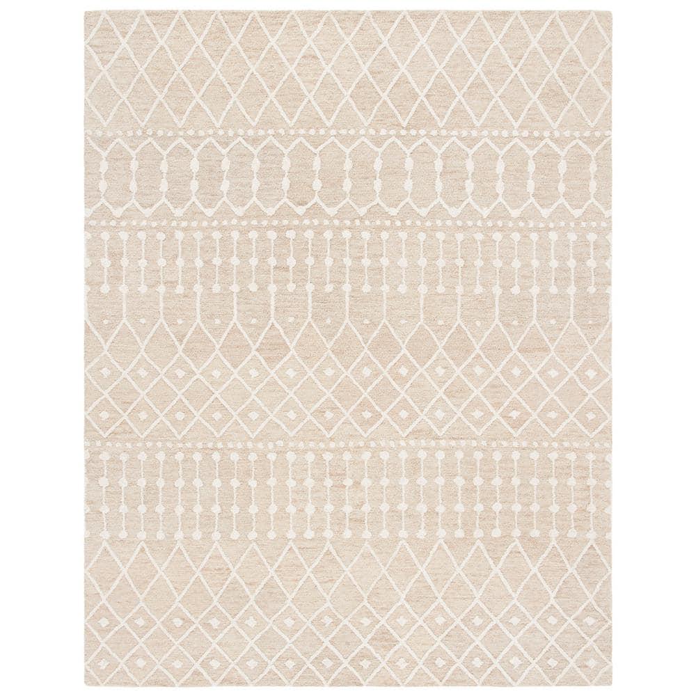 Blossom BLM115 Hand Tufted Area Rug - Beige/Ivory - 8'x10' - Safavieh.