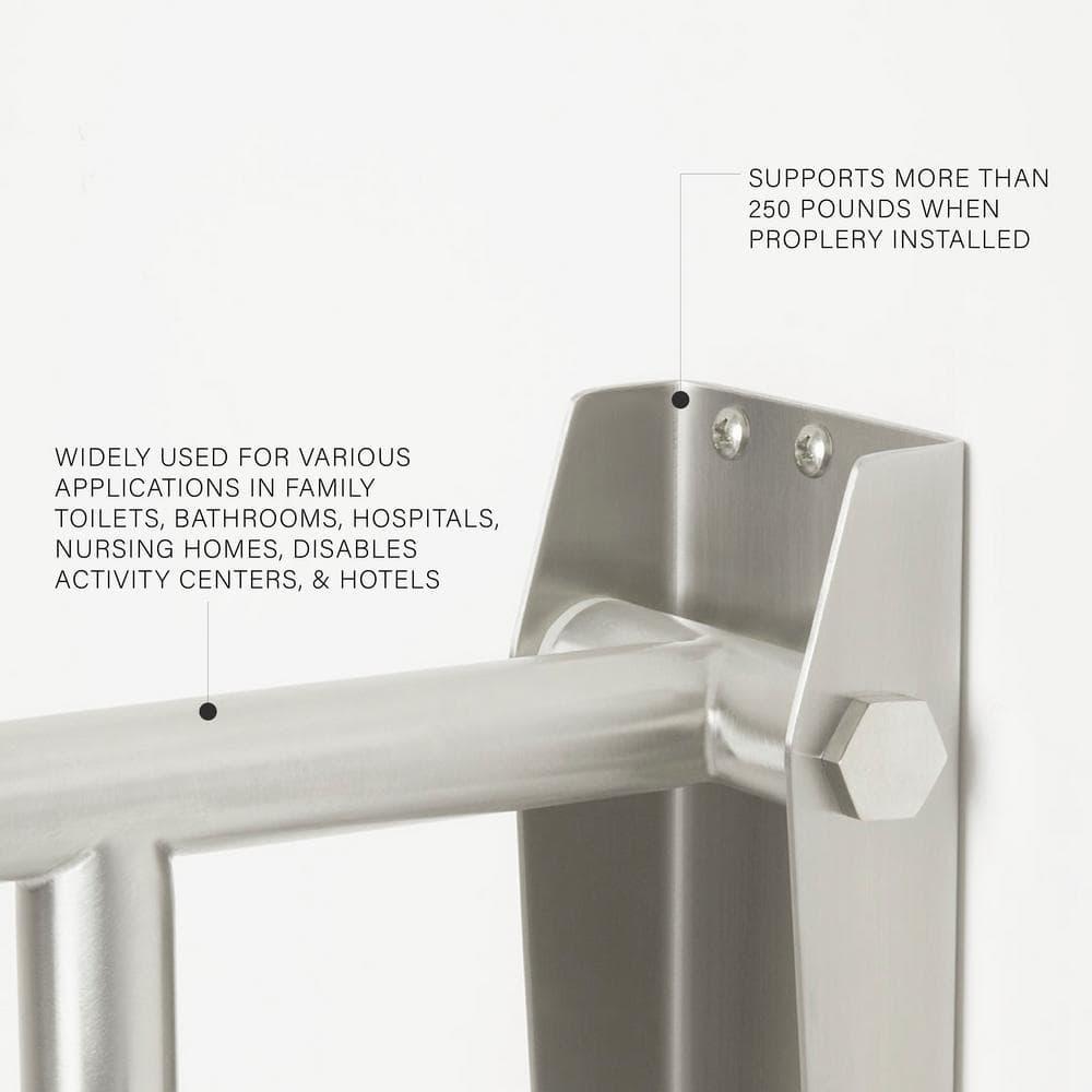 Seachrome 30" Lifestyle & Wellness® Swing-Up Bathroom Handicap Grab Bar, Satin Finish