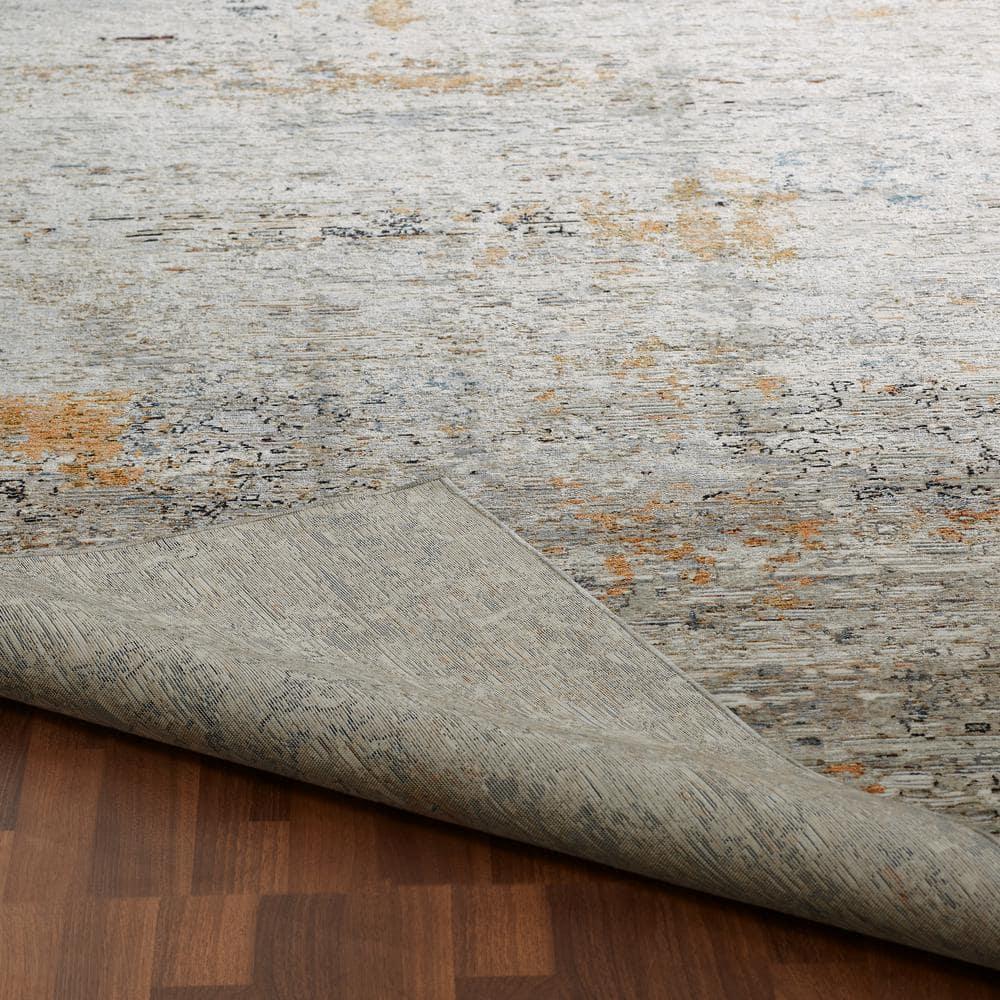 Pearl Grey Area Rug 7'9" x 10' 8' x 10' Rectangle