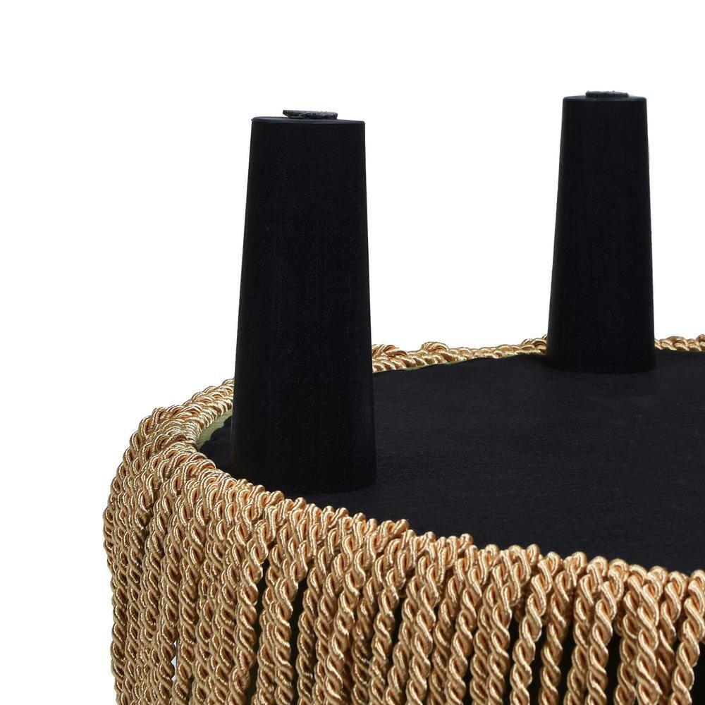 Jennifer Taylor Home Yolanda 24" Round Upholstered Accent Ottoman, Olive Green Performance Velvet