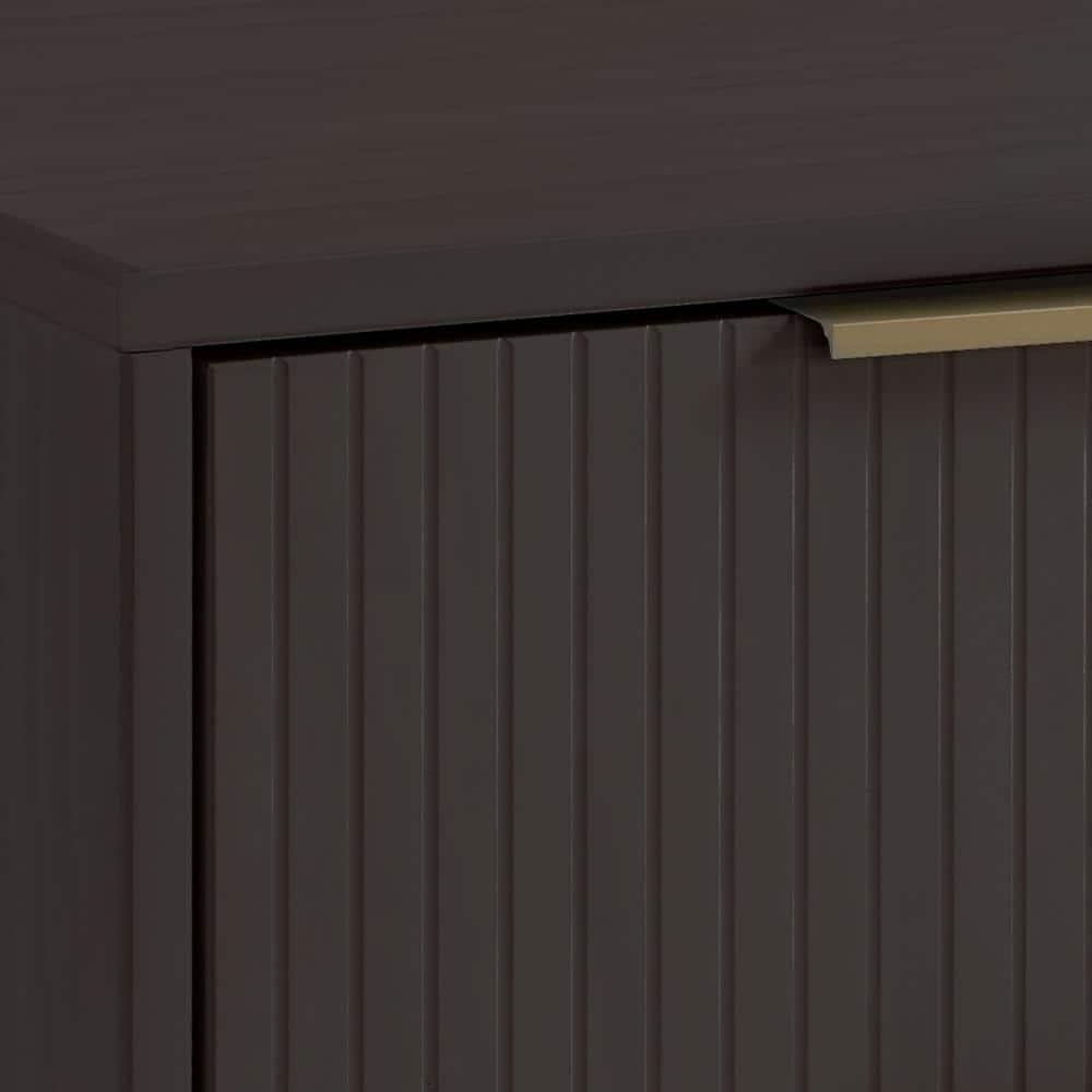 Manhattan Comfort Granville Engineered Wood Nightstand 2.0 in Dark Gray