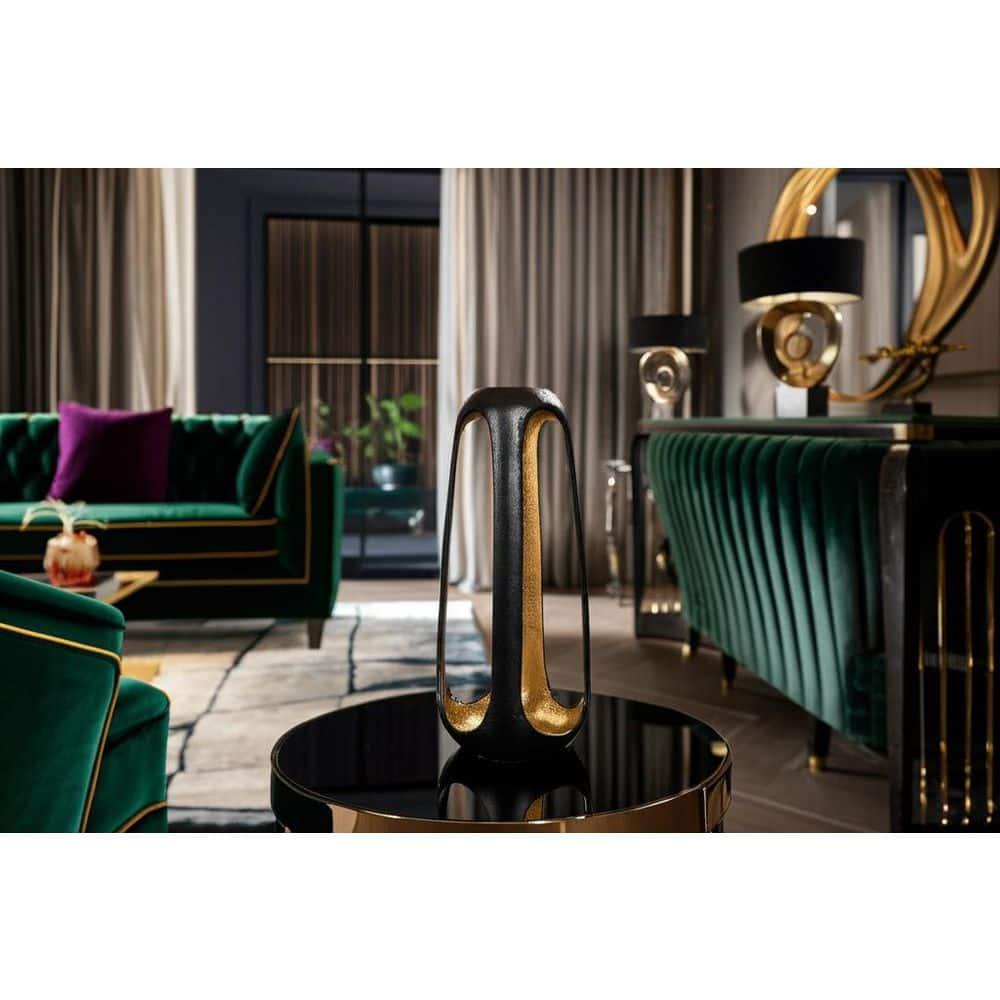 Sagebrook Home Metal 15"h Open Vase, Matte Black