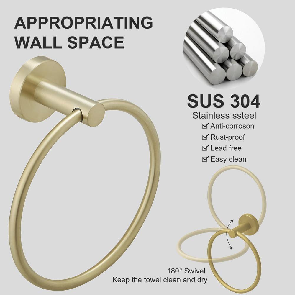 VIBRANTBATH A-91020-BG 5 - Piece Bathroom Hardware Set
