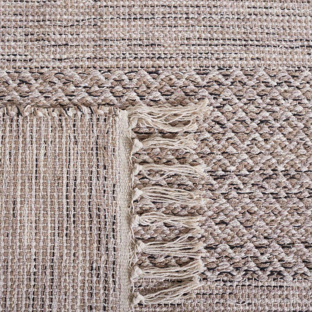 SAFAVIEH Montauk Karlene Geometric Cotton Area Rug, Ivory/Steel Grey, 11' x 15'