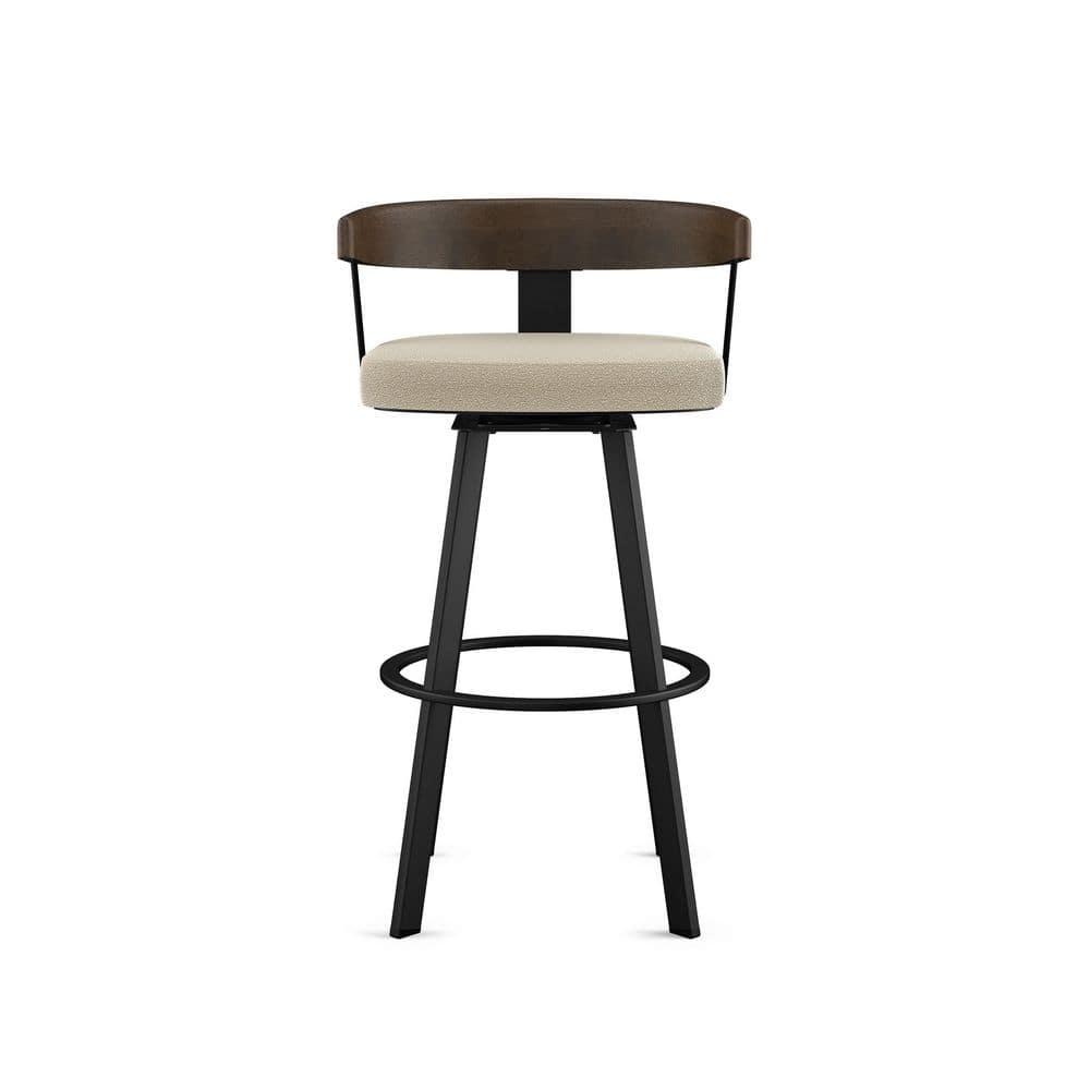 Amisco Lars Upholstered Barstool Cream/Black