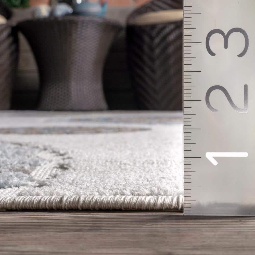 Nuloom Andi Geometric 5x8 Indoor/Outdoor Area Rug for Living Room Patio Deck Front Porch Kitchen, Beige/Brown