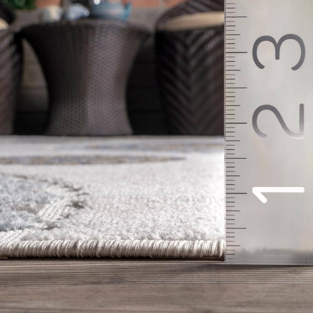 Nuloom Andi Geometric 7x9 Indoor/Outdoor Area Rug for Living Room Patio Deck Front Porch Kitchen, Beige/Brown