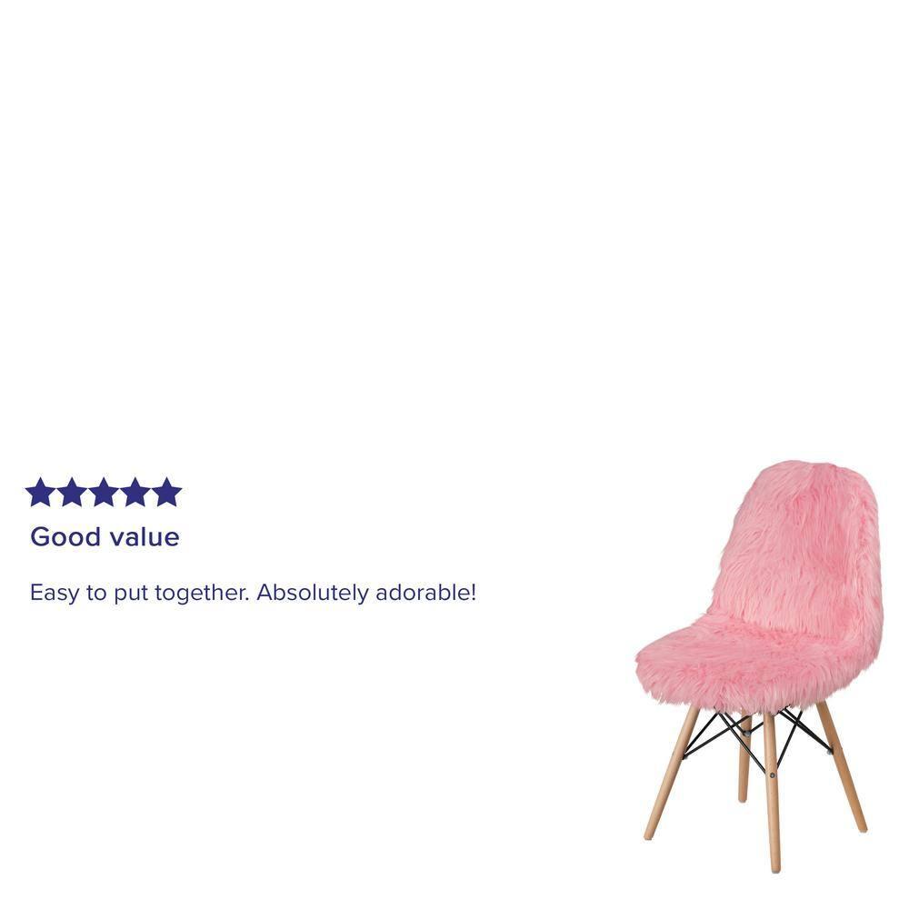 Flash Furniture Shaggy Dog Light Pink Accent Chair