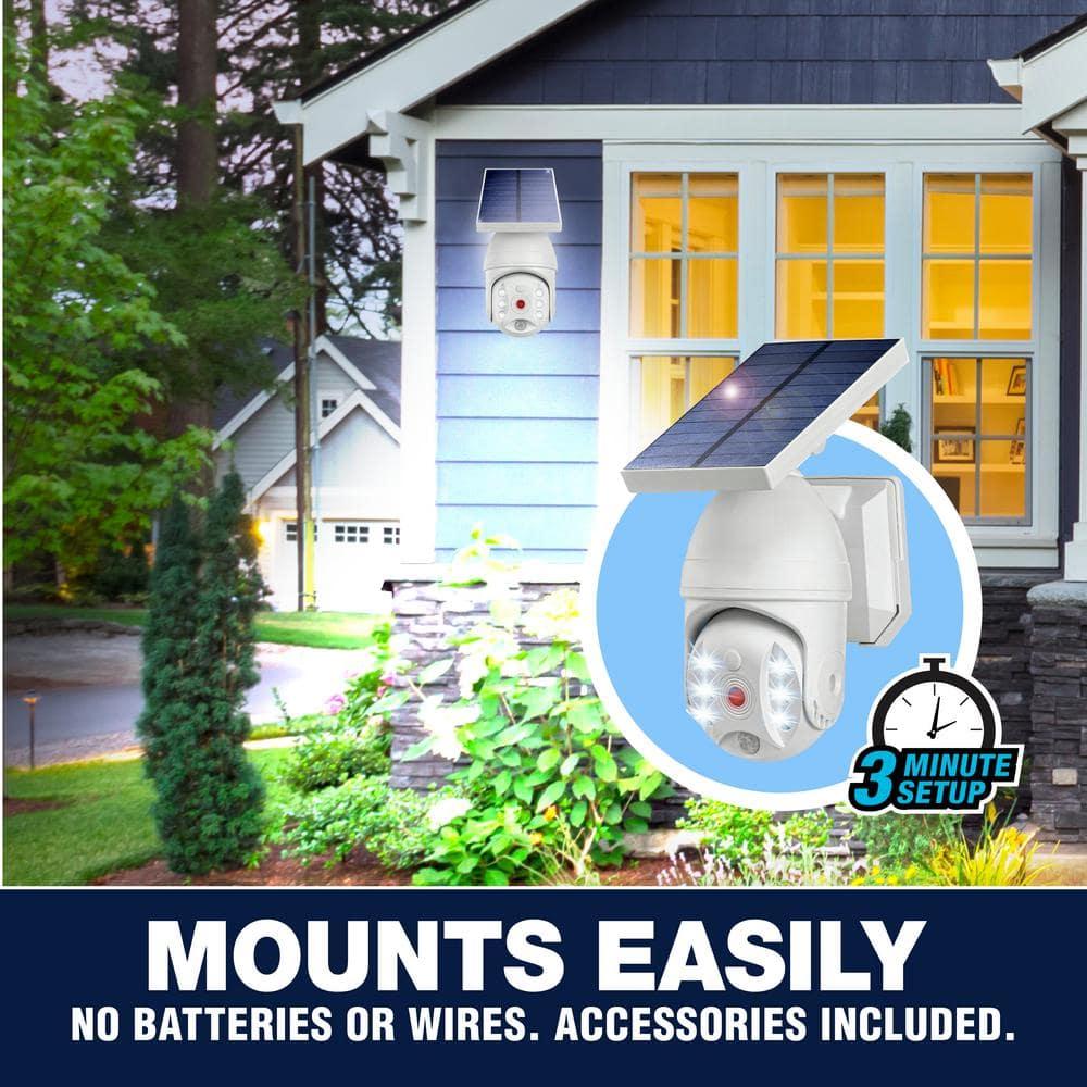 Bell + Howell LED Solar Powered Outdoor Security Spotlight with Motion Sensor