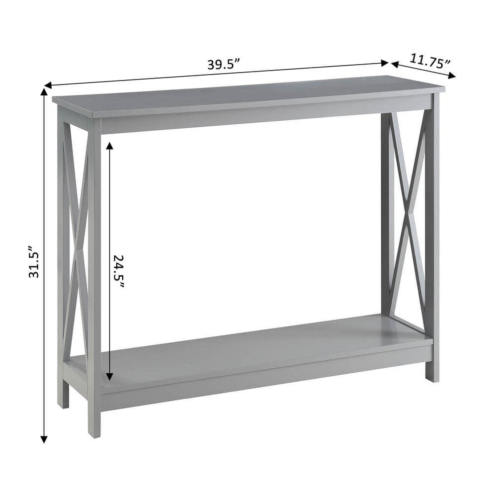 Convenience Concepts Oxford Console Table in Gray Wood Finish