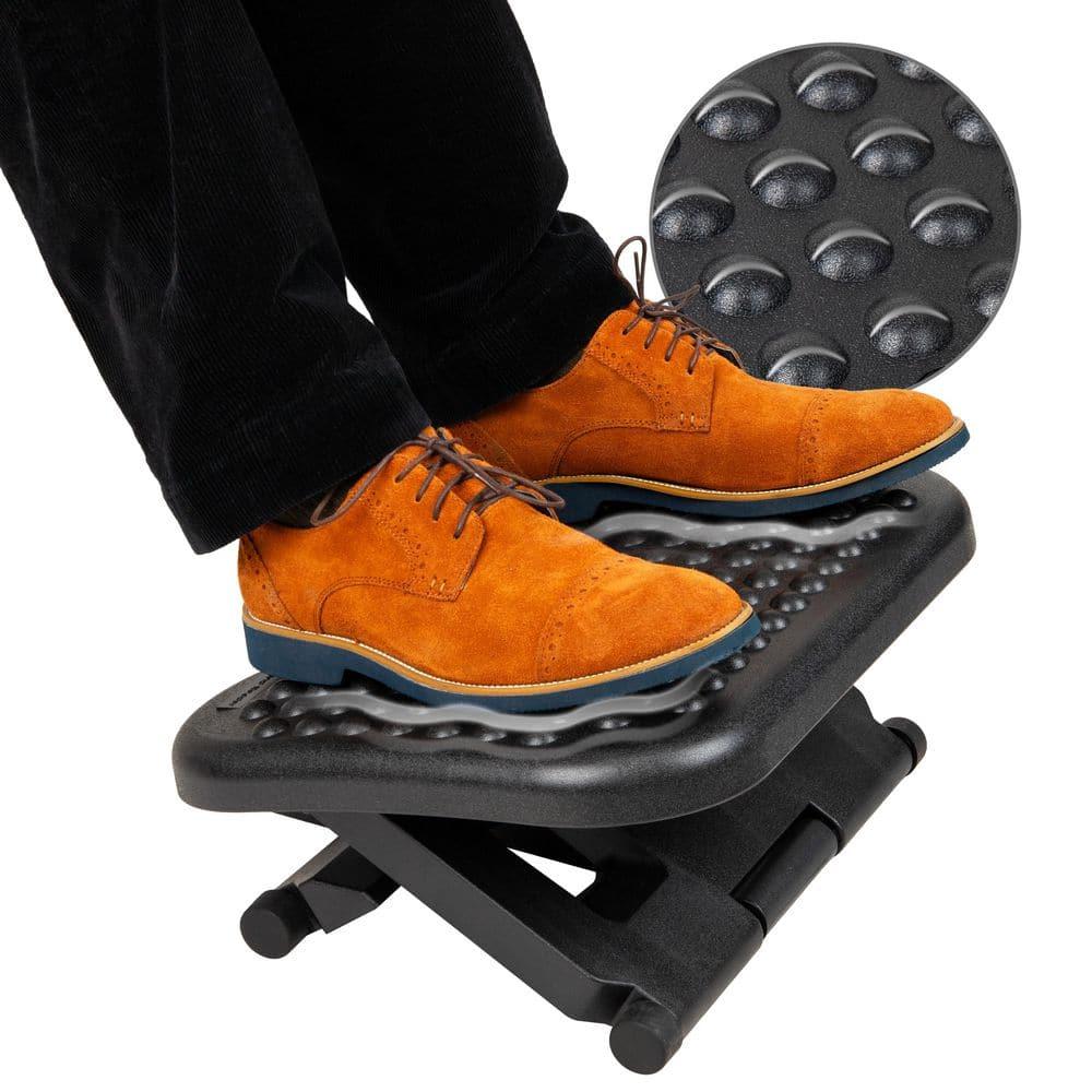 Mind Reader Foot Rest, Under Desk at Work, Ergonomic, Height Adjustable, Office, Plastic, 17.5"L x 13.5"W x 3.5"H