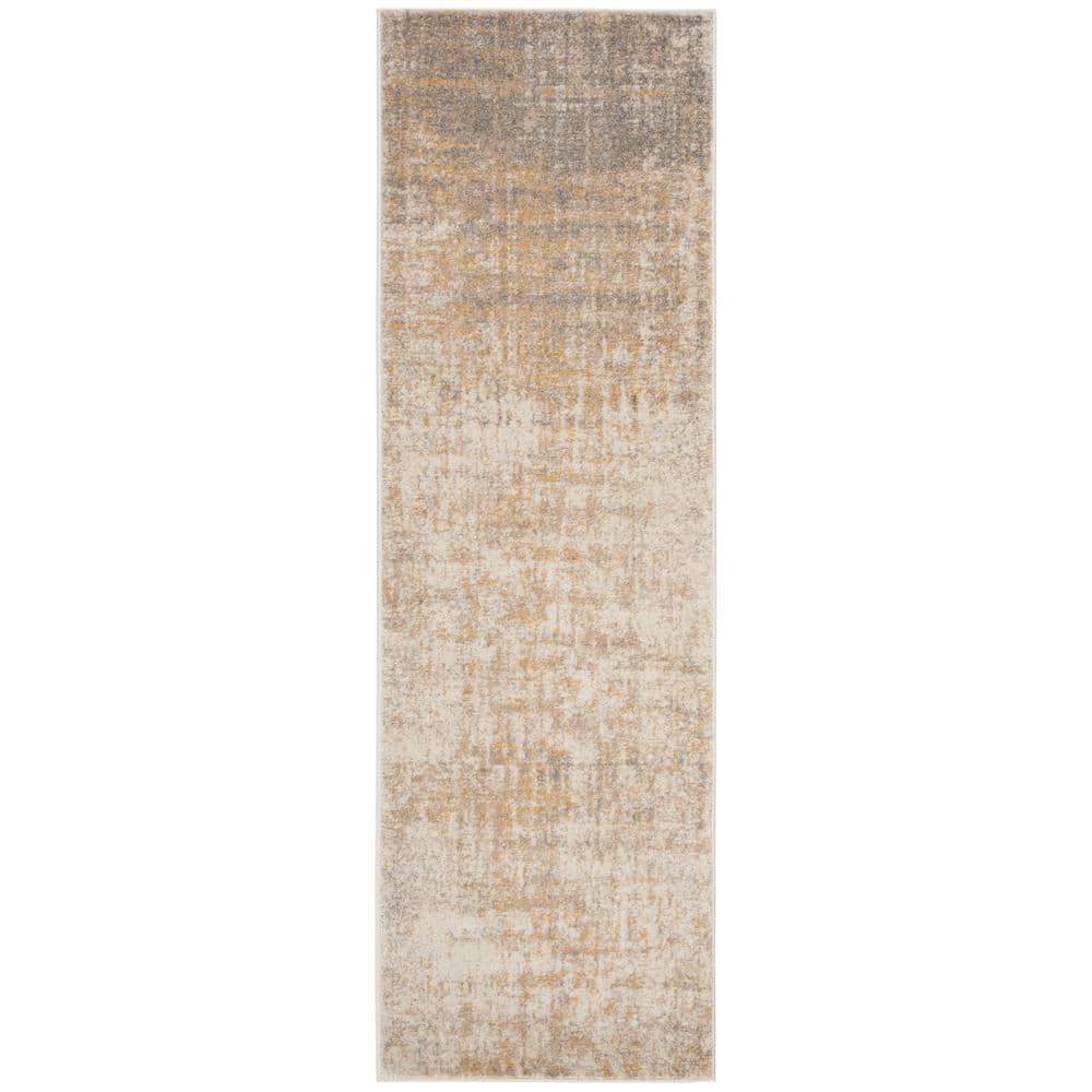 Adirondack ADR207 Machine Made Indoor Runner - Creme/Gold - 2'-1"x6' - Safavieh