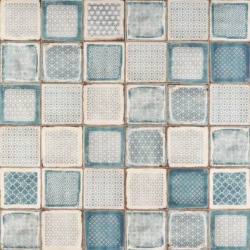 Bond Tile 8" x 8" Encaustic Patterned Look Wall & Floor Tile