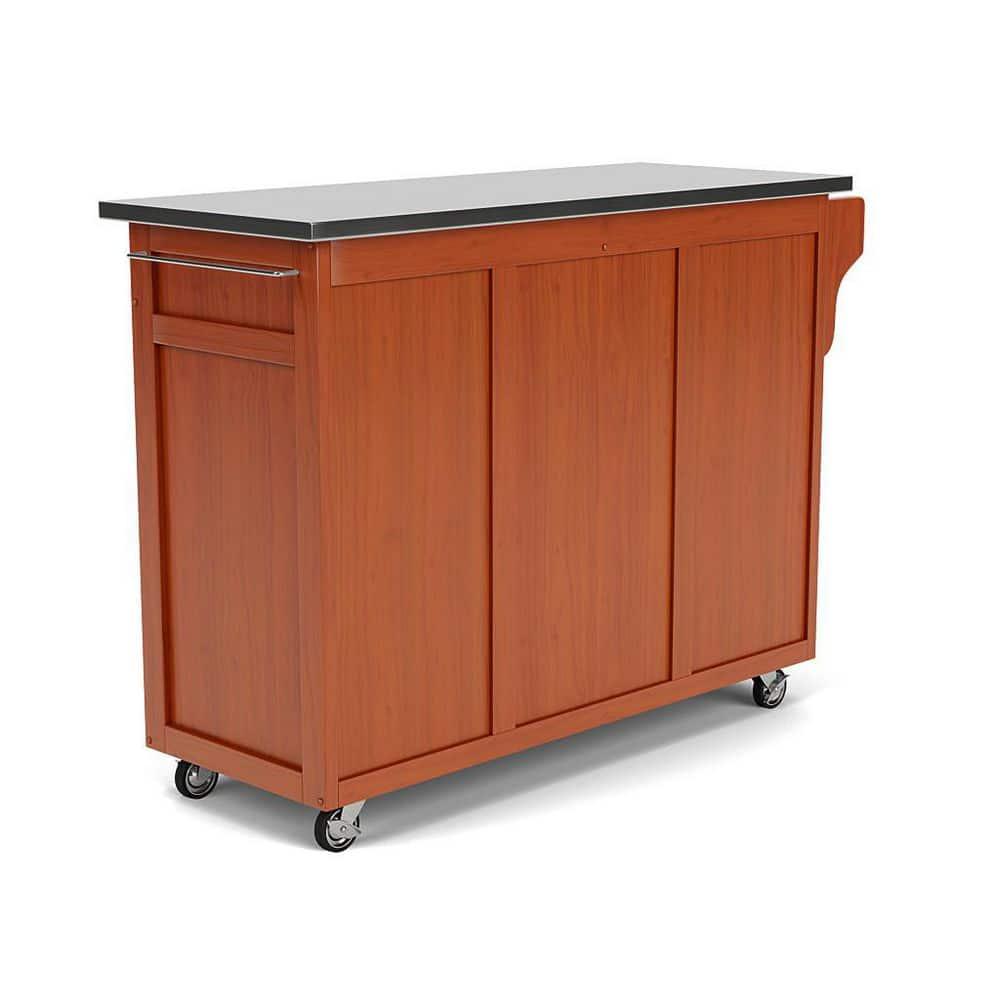 Homestyles Create-a-Cart Wood Rolling Kitchen Cart in Brown