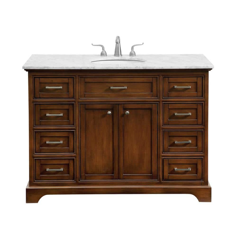 Birch Lane™ Hermes 48'' Single Bathroom Vanity with Marble Top