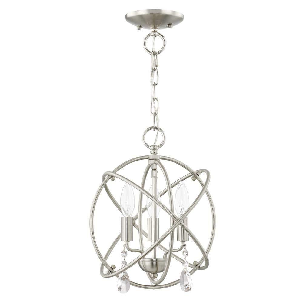 Livex Lighting Aria 3 - Light Chandelier in  Brushed Nickel