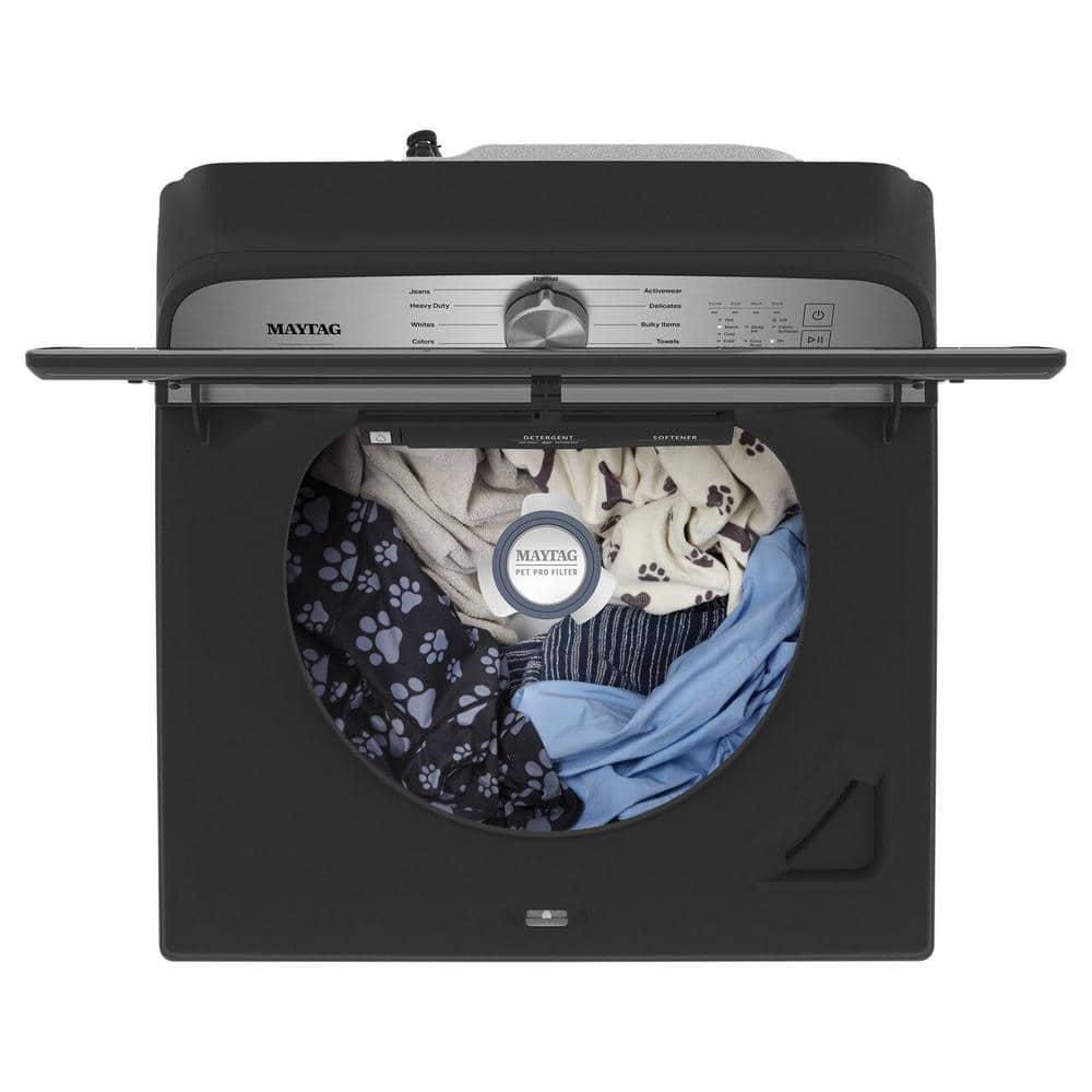 Maytag MVW6500MBK 4.7 Cu. Ft. Volcano Black Pet-Pro Top-Load HE Electric Washer
