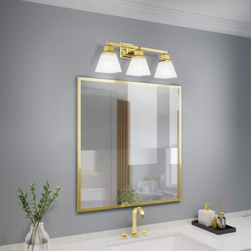 Livex Lighting Mission 3 - Light Vanity in  Polished Brass