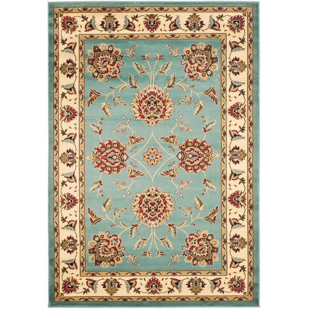 Lyndhurst LNH555 Power Loomed Area Rug - Blue/Ivory - 5'3"x7'6" - Safavieh