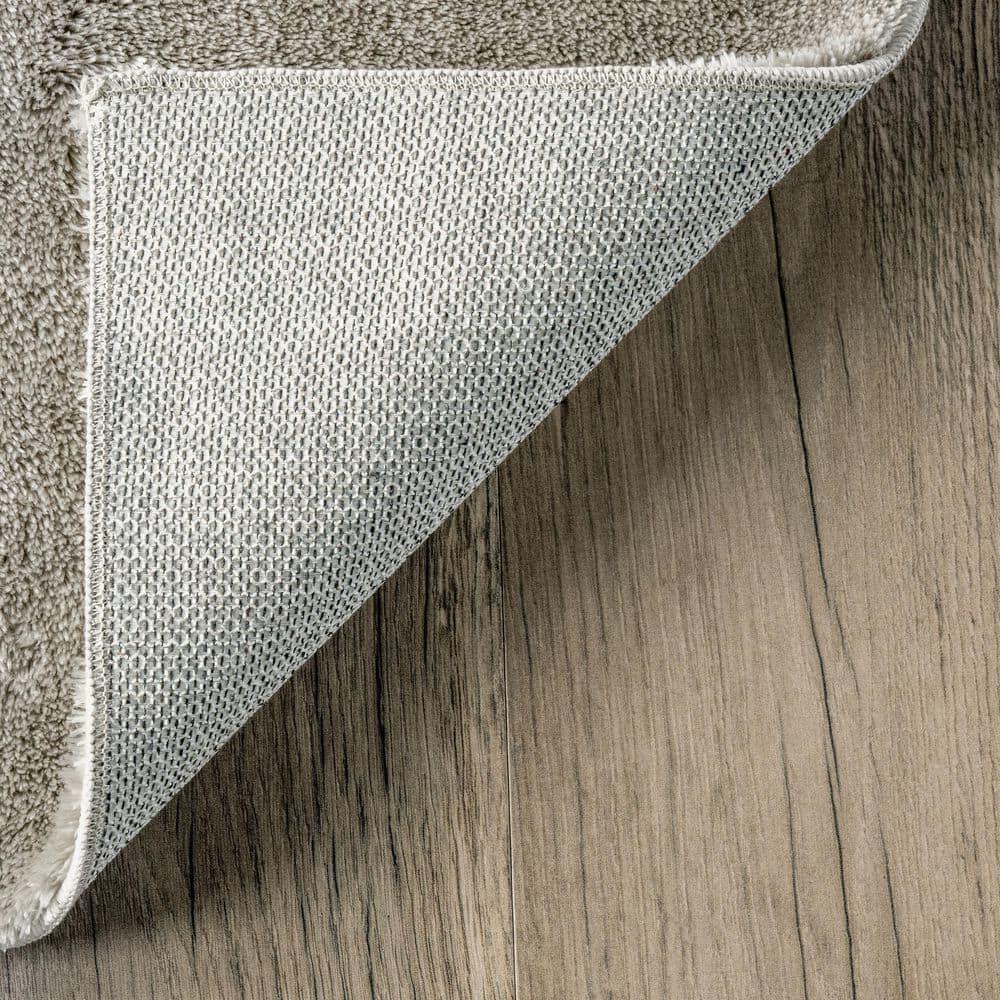 Nuloom Loni Cozy Plush Solid Pet Friendly Premium Machine Washable Shag Area Rug, 5' x 8', Beige
