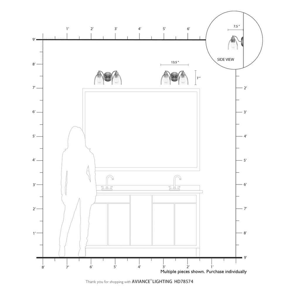 Livex Lighting Montgomery 2 - Light Vanity in Polished Chrome