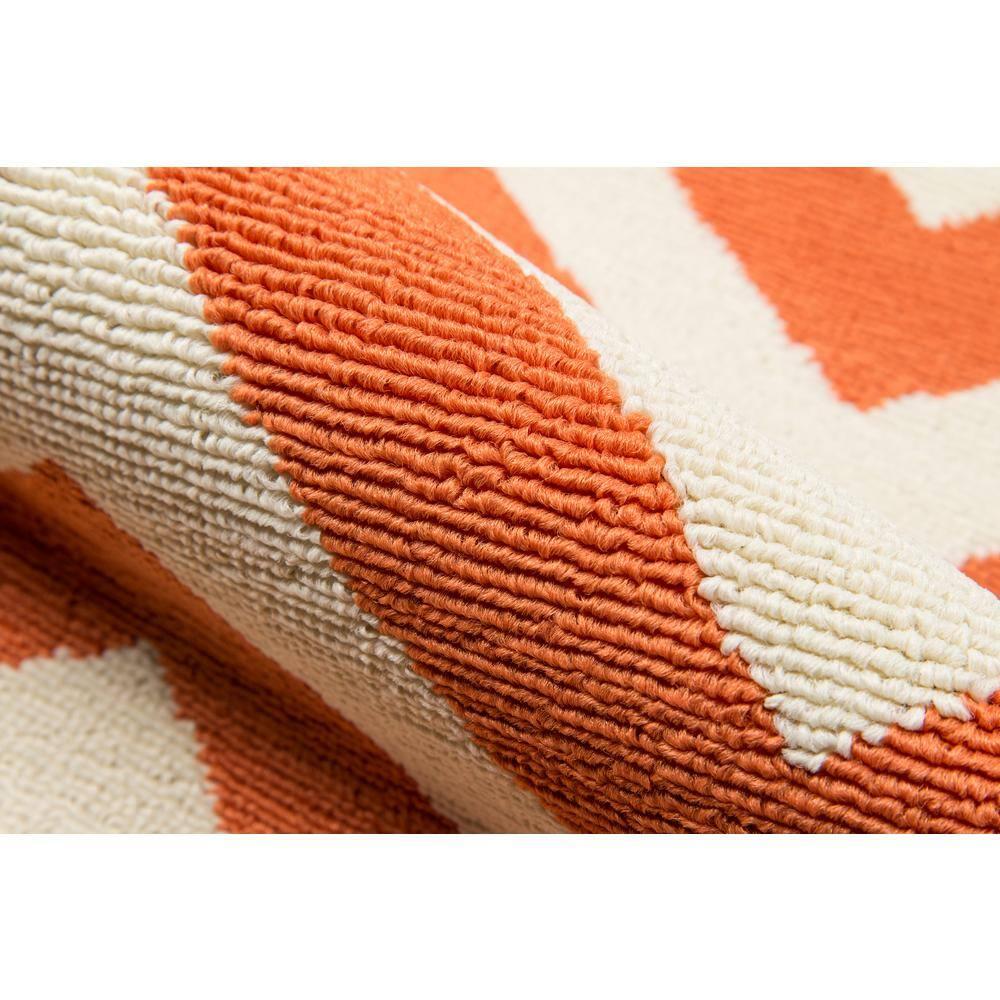 Momeni  Baja Chevron Indoor Outdoor Rug Orange 2'3" x 4'6" Graphic, Geometric, Chevron 2' x 3' Accent, Outdoor, Indoor Entryway, Kitchen, Patio Ivory
