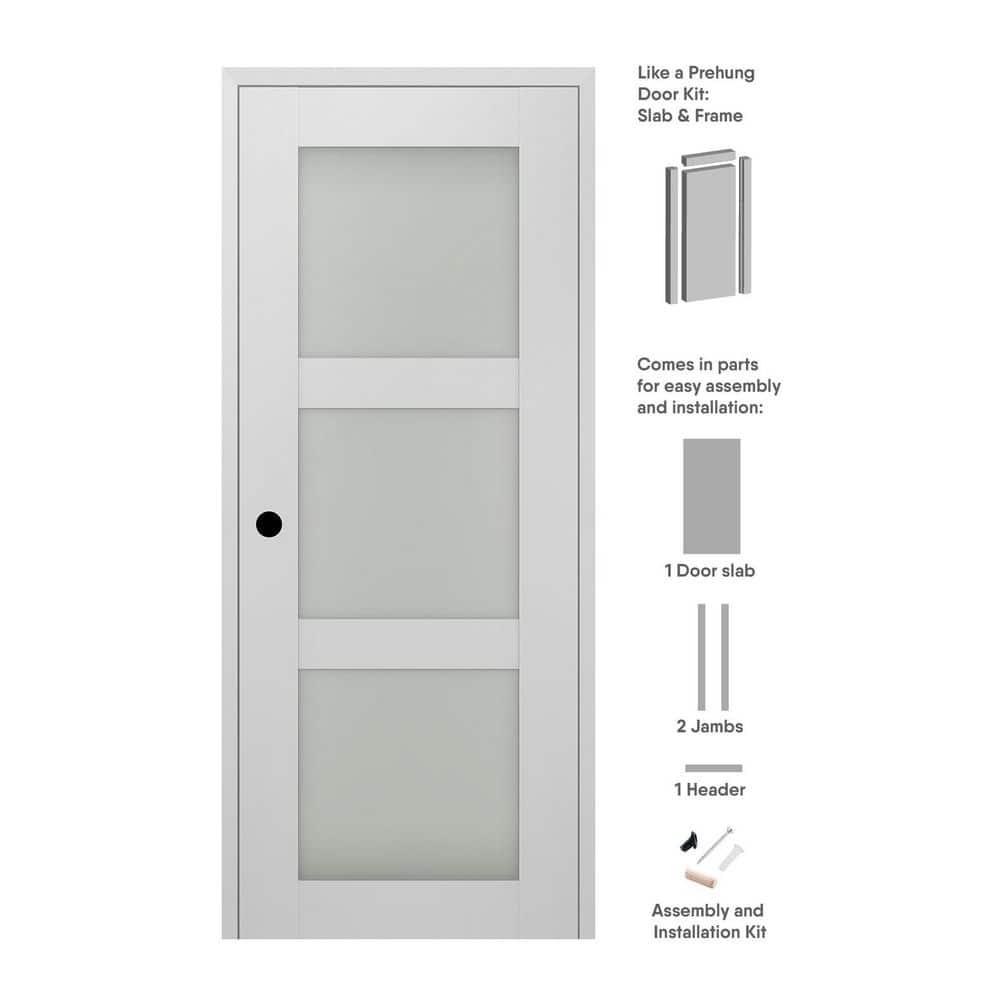 Belldinni Smart Pro 3 lite DIY-Friendly Manufactured Wood and Glass Single Swing Interior Door | Wayfair