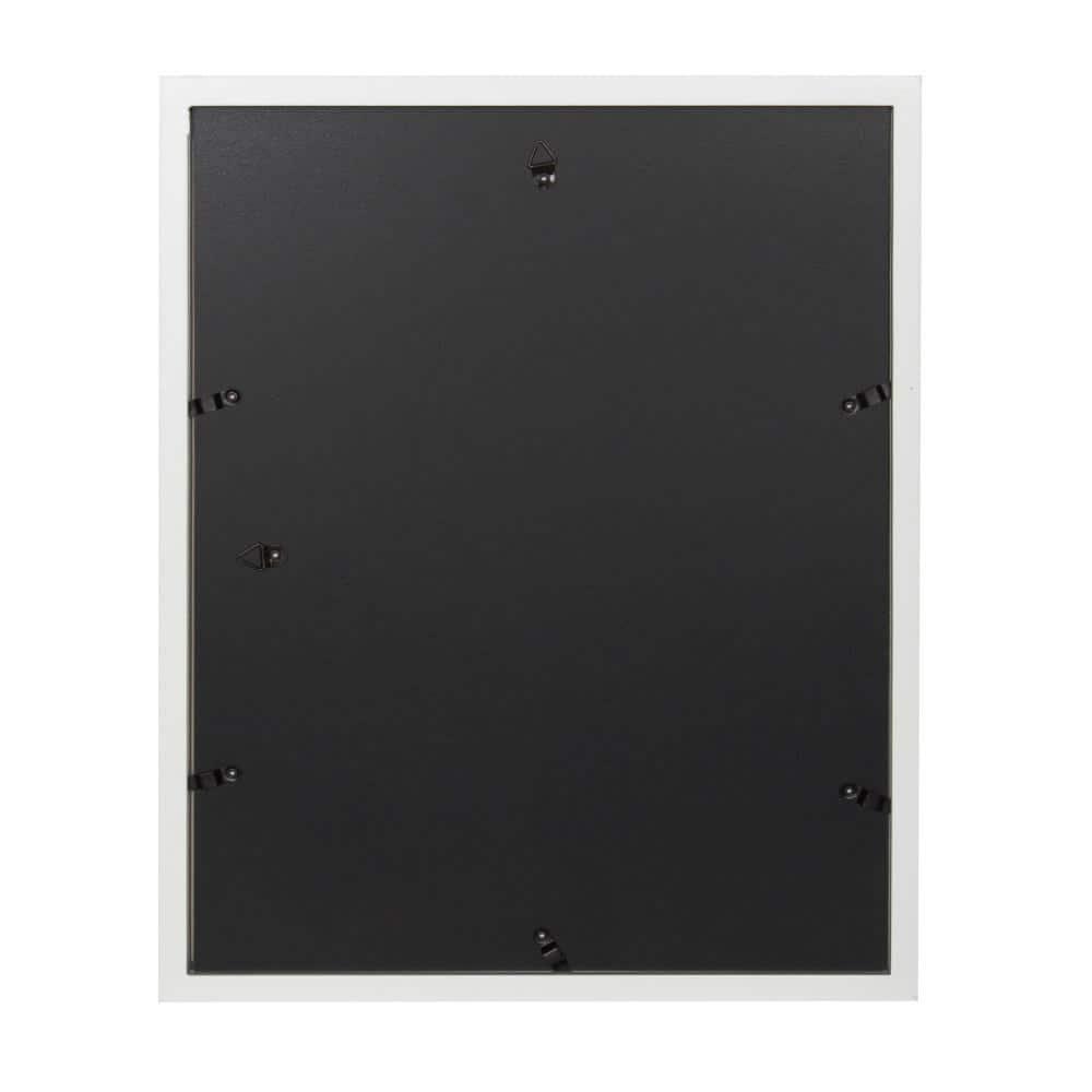 DesignOvation Gallery Rectangle Wood Wall Frame, 11x14 matted to 8x10, White