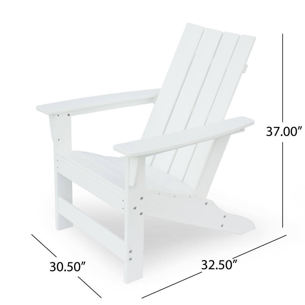 Robbyn Resin Outdoor Adirondack Chair, White