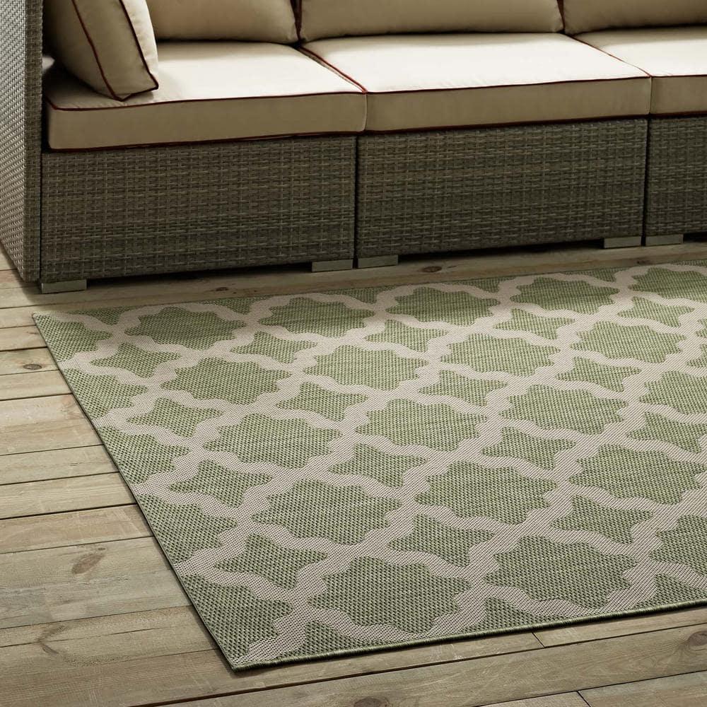 Modway Cerelia Moroccan Trellis Indoor and Outdoor Area Rug