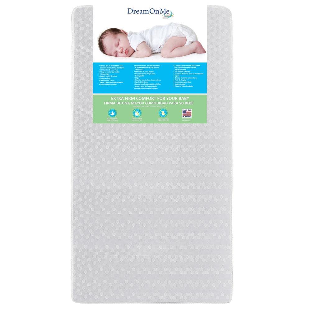 Dream On Me Honeycomb Orthopedic Firm Fiber Standard Crib Mattress Greenguard Gold and JPMA Certified