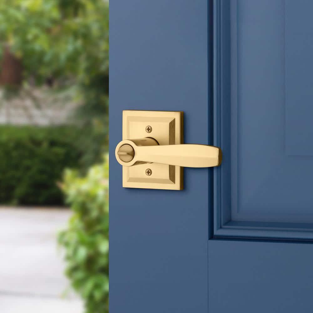 Baldwin 354Tol-Slb-Smt Torrey Pines Keyed Entry Single Cylinder Door Lever Set - Brass
