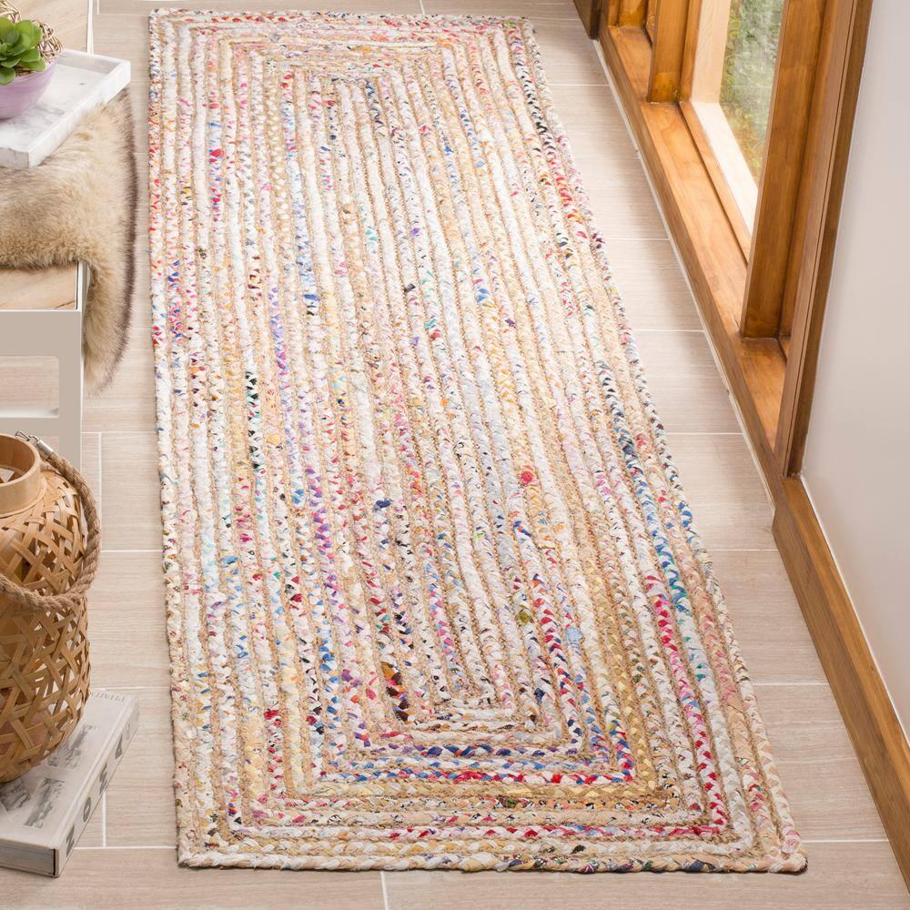 Cape Cod CAP202 Woven Indoor Runner Rug - Beige/Multi - 2'3"x8' - Safavieh