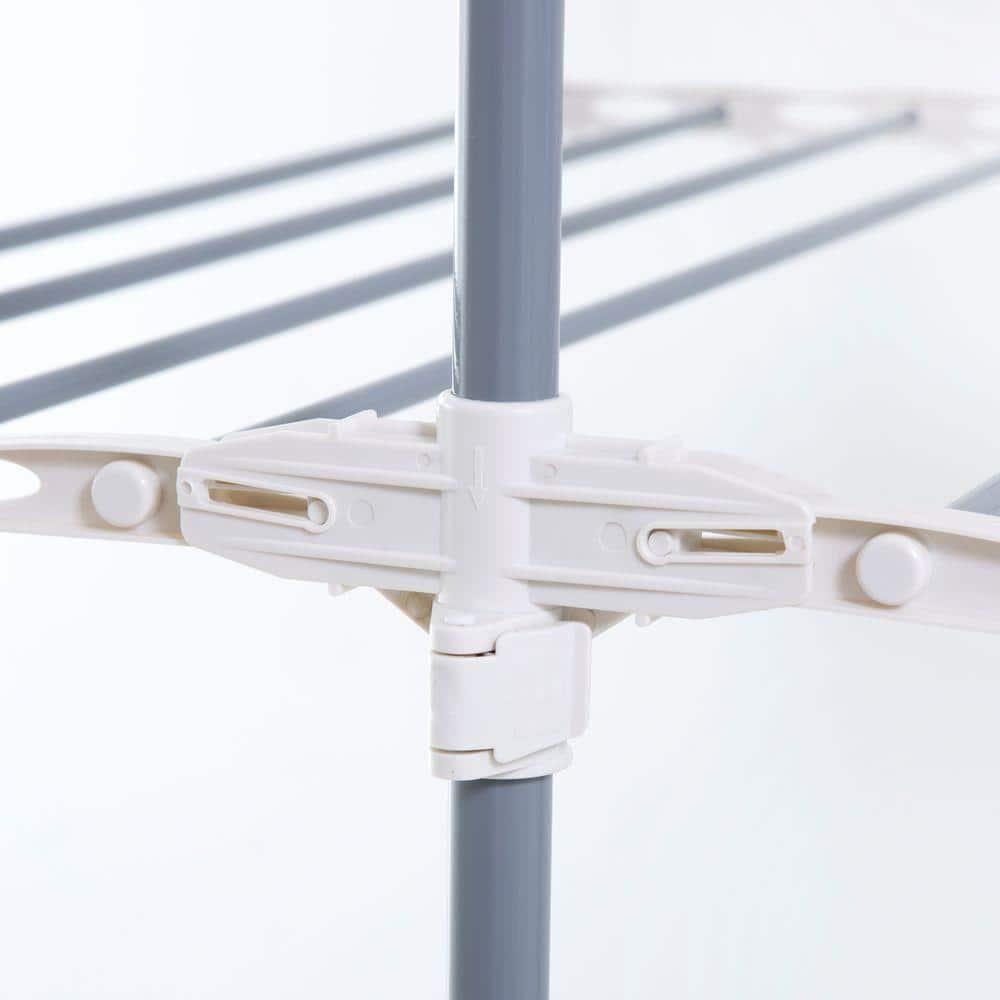 Everyday Home Heavy-Duty 3-Tier Laundry Rack - Stainless-Steel Indoor Clothing Organization and Storage Shelf for Hanging, Folding, or Drying by Everyday Home