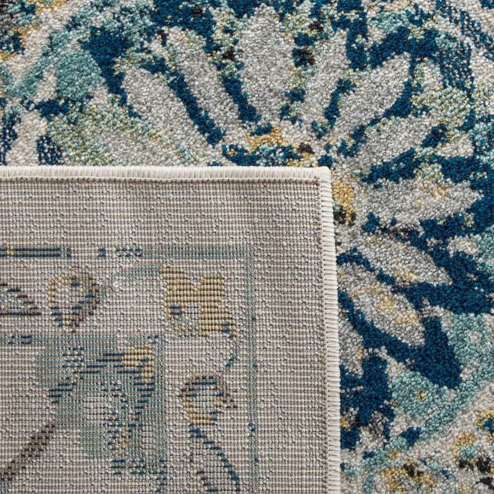 Evoke EVK252 Power Loomed Area Rug - Ivory/Blue - 8'x10' - Safavieh.