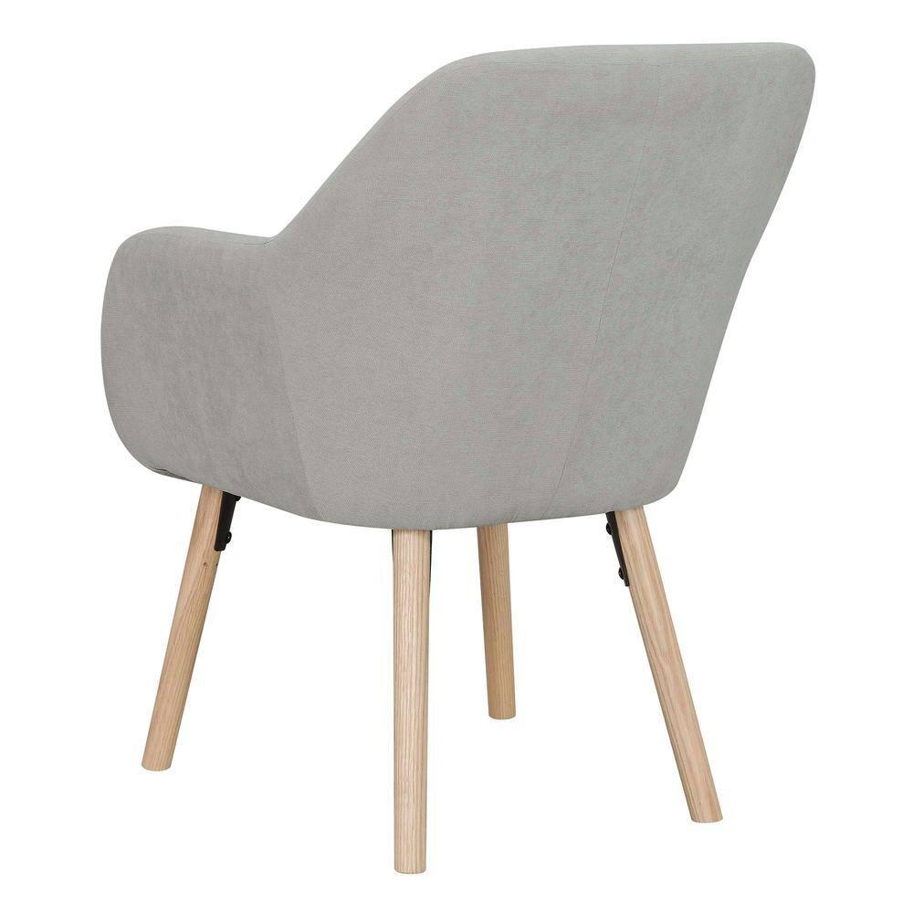 CLkPde Take a Seat Charlotte Accent Chair, 25.25" L x 26.75" W x 33.5" H, Pewter Gray Linen