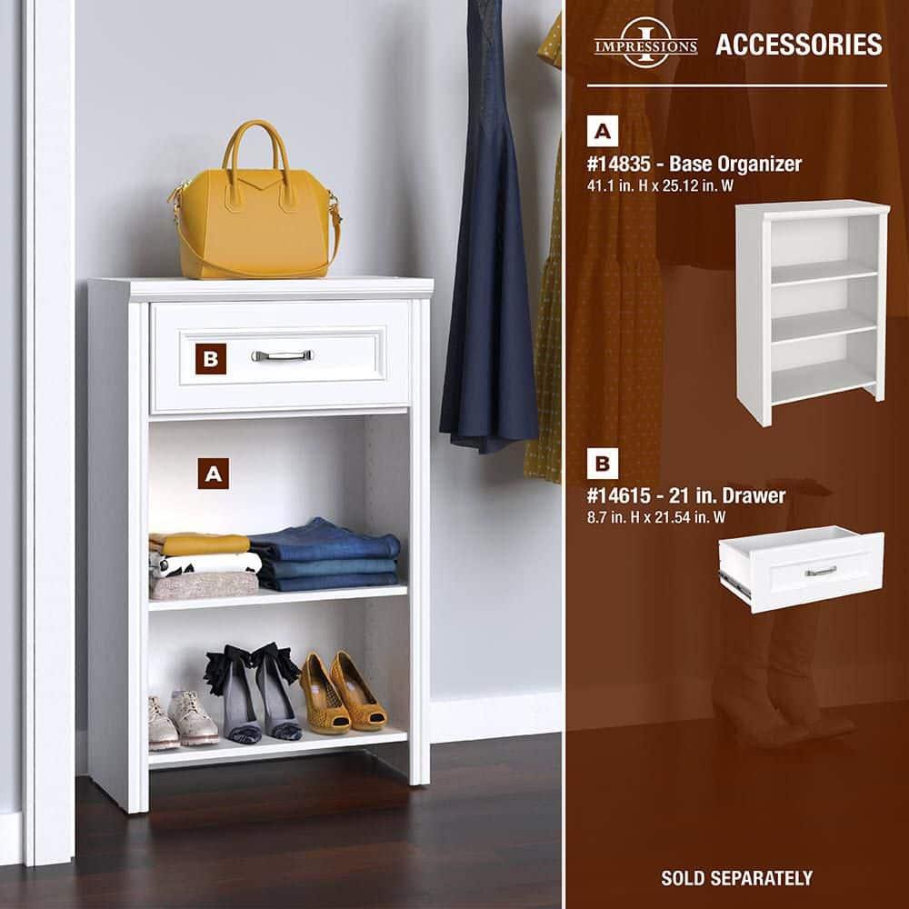 ClosetMaid Impressions White Base Organizer for Wood Closet System