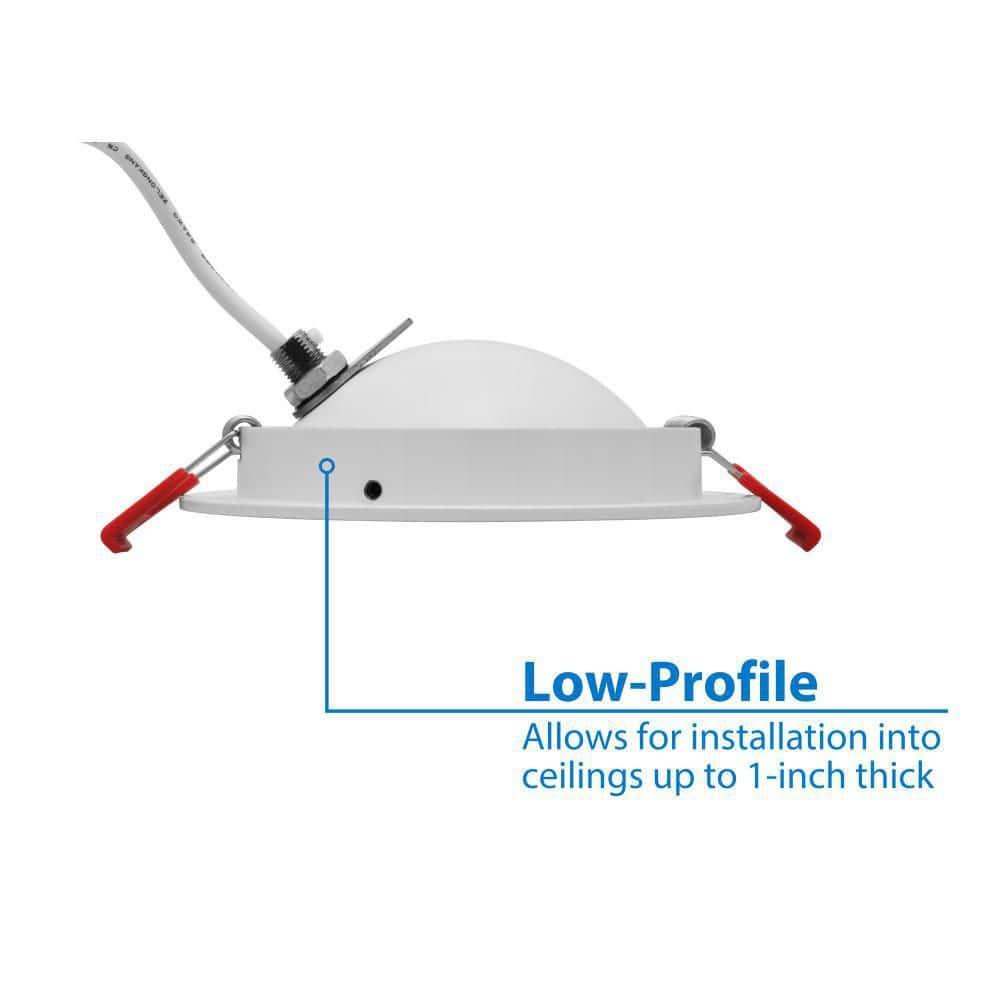 DGF43 4'' Selectable Color Temperature Dimmable Air-Tight IC Rated LED Canless Recessed Lighting Kit