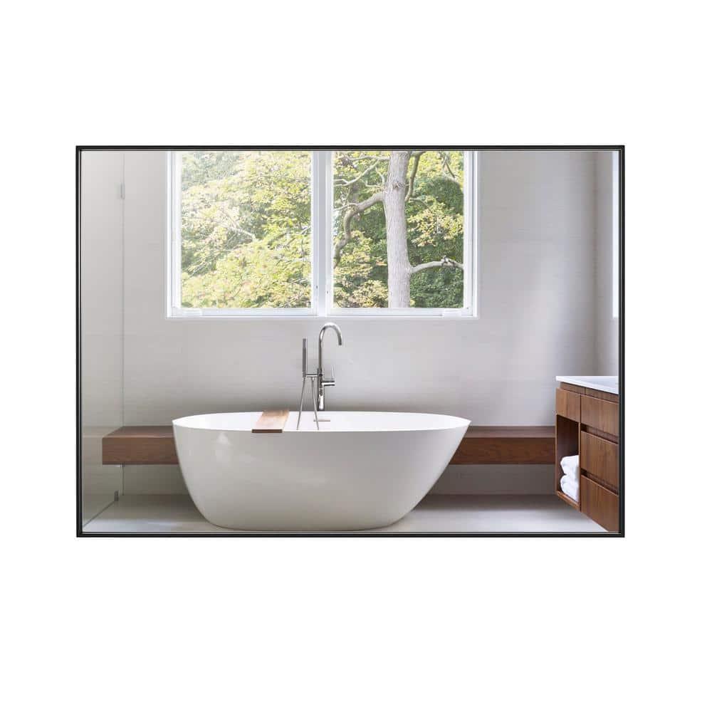 Ledel Modern & Contemporary Rectangle Bathroom Vanity Mirror Metal Framed Wall Mirror