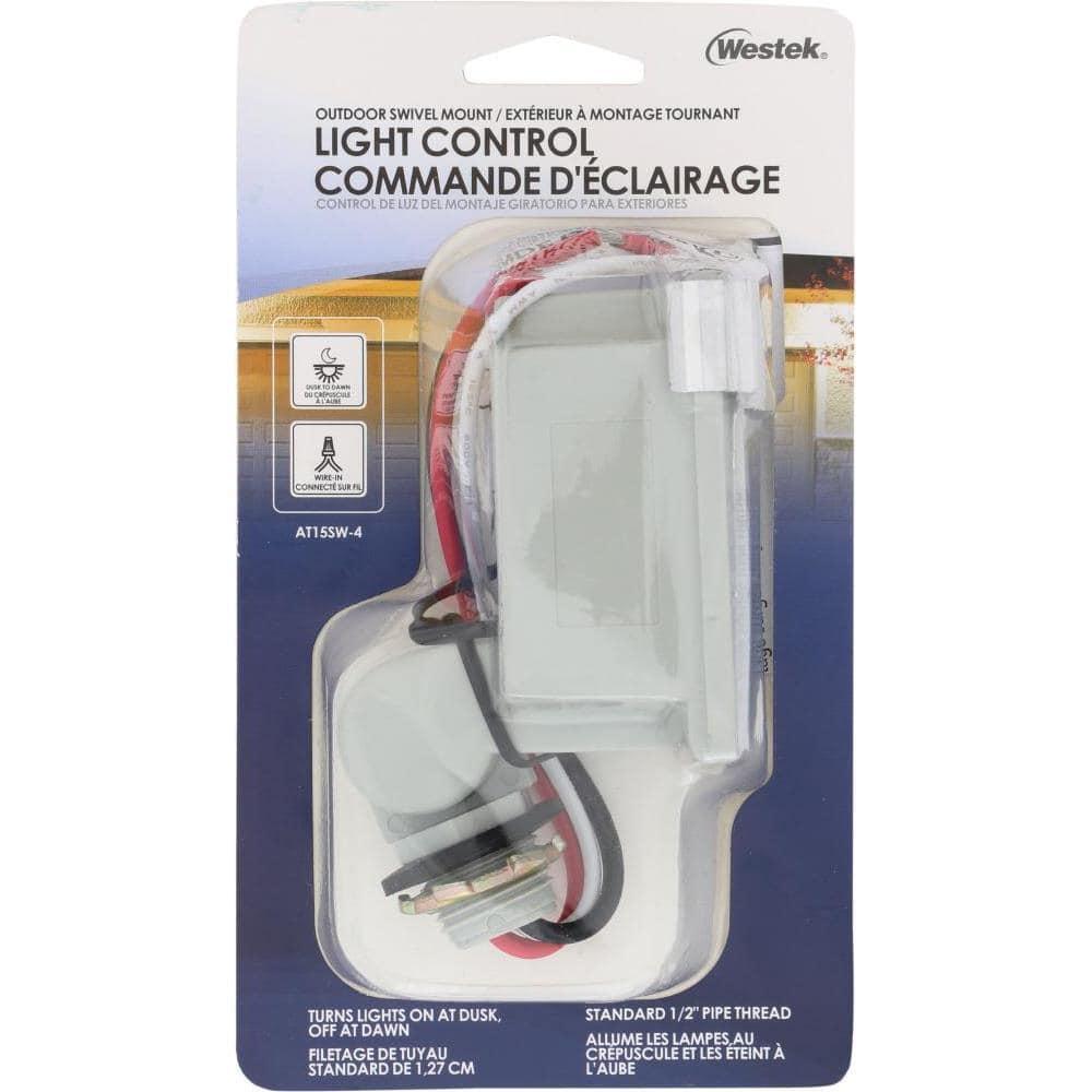 Westek AT15SW-4 2000-watt Stem Mount Light Control with Swivel Base, Gray