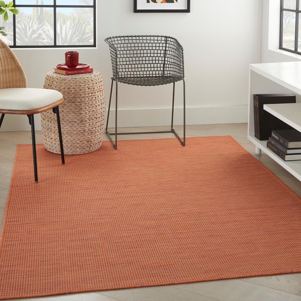 Nourison Positano POS01 Indoor/outdoor Area Rug - Terracotta 4' x 6'