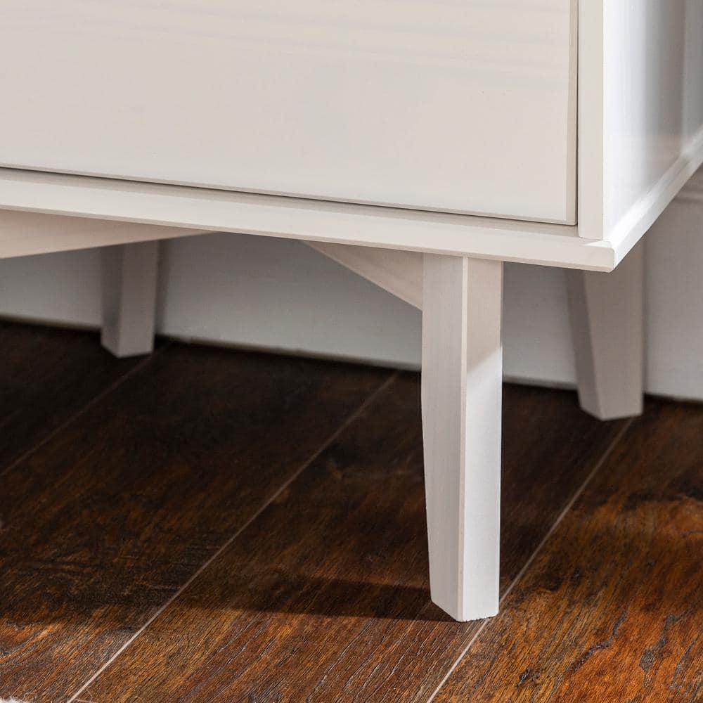 Preston 26"H Modern 2-Drawer Nightstand with USB Ports and Flared Legs
