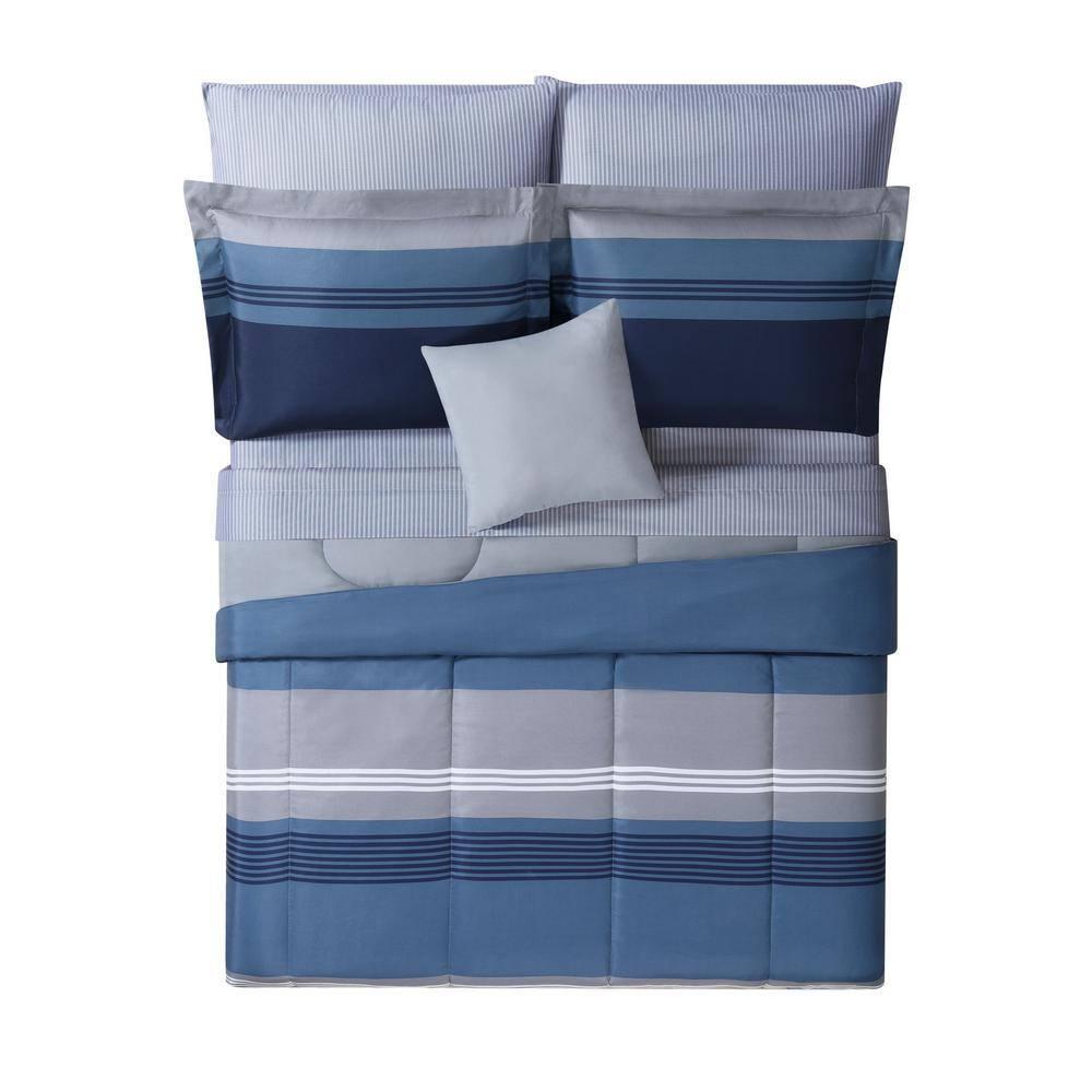 Style 212 Style 212 Carlyle Polyester Channel Striped Comforter Set