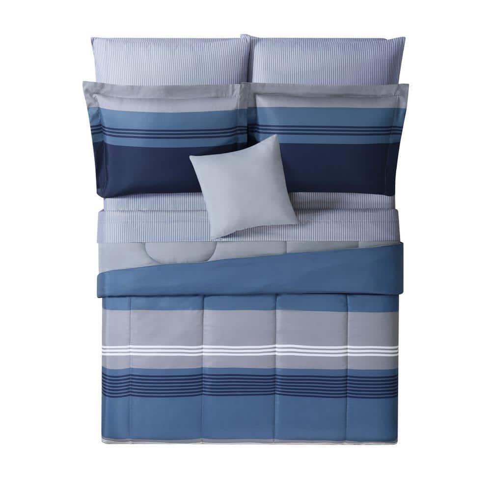 Style 212 Style 212 Carlyle Polyester Channel Striped Comforter Set