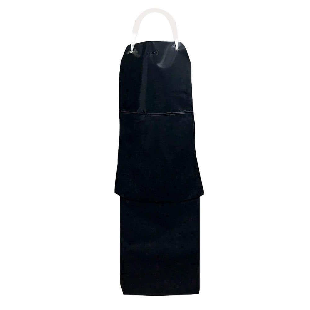 Kleen Chef, Premium PVC Leather Apron, Double Layer Apron, Black (Pack-1)